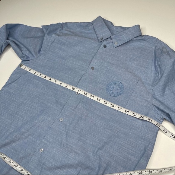 WESC Button Shirt Oden LS Oxford Unisex Long Sleeve Regular Fit Blue Cotton New - Picture 10 of 16